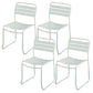 Glam Style Metal Side Chair Ladder Back Dining Chair for Patio White 4 Piece Set Clearhalo 'Dining Chairs' 'Dining Tables & Seating' 'dining_chair' 'furn' 'furn_dining_chair' 'Furniture' 'furniture_dining_chair' 'Kitchen & Dining Furniture' 5043980