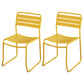 Glam Style Metal Side Chair Ladder Back Dining Chair for Patio Yellow 2 Piece Set Clearhalo 'Dining Chairs' 'Dining Tables & Seating' 'dining_chair' 'furn' 'furn_dining_chair' 'Furniture' 'furniture_dining_chair' 'Kitchen & Dining Furniture' 5043983