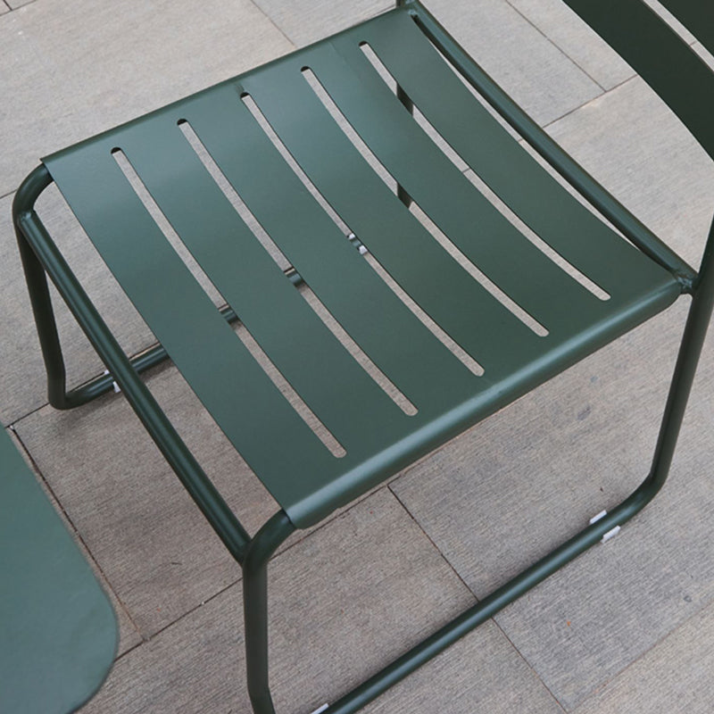 Glam Style Metal Side Chair Ladder Back Dining Chair for Patio Clearhalo 'Dining Chairs' 'Dining Tables & Seating' 'dining_chair' 'furn' 'furn_dining_chair' 'Furniture' 'furniture_dining_chair' 'Kitchen & Dining Furniture' 5043988