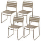 Glam Style Metal Side Chair Ladder Back Dining Chair for Patio Brown 4 Piece Set Clearhalo 'Dining Chairs' 'Dining Tables & Seating' 'dining_chair' 'furn' 'furn_dining_chair' 'Furniture' 'furniture_dining_chair' 'Kitchen & Dining Furniture' 5043997