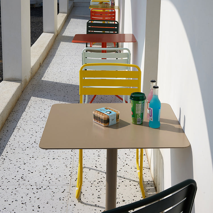 Glam Style Metal Side Chair Ladder Back Dining Chair for Patio Clearhalo 'Dining Chairs' 'Dining Tables & Seating' 'dining_chair' 'furn' 'furn_dining_chair' 'Furniture' 'furniture_dining_chair' 'Kitchen & Dining Furniture' 5043998