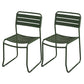 Glam Style Metal Side Chair Ladder Back Dining Chair for Patio Green 2 Piece Set Clearhalo 'Dining Chairs' 'Dining Tables & Seating' 'dining_chair' 'furn' 'furn_dining_chair' 'Furniture' 'furniture_dining_chair' 'Kitchen & Dining Furniture' 5044001