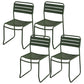 Glam Style Metal Side Chair Ladder Back Dining Chair for Patio Green 4 Piece Set Clearhalo 'Dining Chairs' 'Dining Tables & Seating' 'dining_chair' 'furn' 'furn_dining_chair' 'Furniture' 'furniture_dining_chair' 'Kitchen & Dining Furniture' 5044003