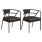 Glam Style Dining Chair Open Back Indoor Side Chair (Set of 2) Black 2 Piece Set Black Clearhalo 'Dining Chairs' 'Dining Tables & Seating' 'dining_chair' 'furn' 'furn_dining_chair' 'Furniture' 'furniture_dining_chair' 'Kitchen & Dining Furniture' 5044007