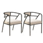 Glam Style Dining Chair Open Back Indoor Side Chair (Set of 2) Beige 2 Piece Set Black Clearhalo 'Dining Chairs' 'Dining Tables & Seating' 'dining_chair' 'furn' 'furn_dining_chair' 'Furniture' 'furniture_dining_chair' 'Kitchen & Dining Furniture' 5044038