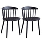 Plastic Scandinavian Armless Chair Windsor Back Indoor-Outdoor Chair Black 2 Piece Set Clearhalo 'Dining Chairs' 'Dining Tables & Seating' 'dining_chair' 'furn' 'furn_dining_chair' 'Furniture' 'furniture_dining_chair' 'Kitchen & Dining Furniture' 5044045