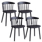 Plastic Scandinavian Armless Chair Windsor Back Indoor-Outdoor Chair Black 4 Piece Set Clearhalo 'Dining Chairs' 'Dining Tables & Seating' 'dining_chair' 'furn' 'furn_dining_chair' 'Furniture' 'furniture_dining_chair' 'Kitchen & Dining Furniture' 5044046
