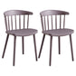 Plastic Scandinavian Armless Chair Windsor Back Indoor-Outdoor Chair Light Gray 2 Piece Set Clearhalo 'Dining Chairs' 'Dining Tables & Seating' 'dining_chair' 'furn' 'furn_dining_chair' 'Furniture' 'furniture_dining_chair' 'Kitchen & Dining Furniture' 5044049
