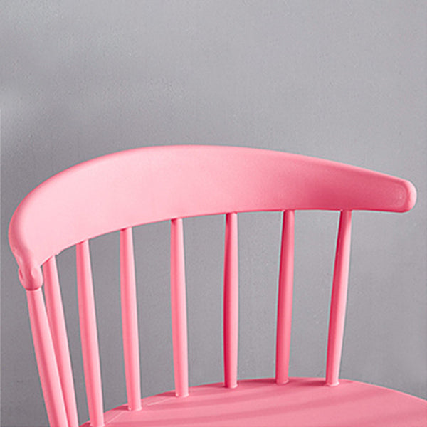 Plastic Scandinavian Armless Chair Windsor Back Indoor-Outdoor Chair Clearhalo 'Dining Chairs' 'Dining Tables & Seating' 'dining_chair' 'furn' 'furn_dining_chair' 'Furniture' 'furniture_dining_chair' 'Kitchen & Dining Furniture' 5044052