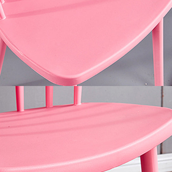 Plastic Scandinavian Armless Chair Windsor Back Indoor-Outdoor Chair Clearhalo 'Dining Chairs' 'Dining Tables & Seating' 'dining_chair' 'furn' 'furn_dining_chair' 'Furniture' 'furniture_dining_chair' 'Kitchen & Dining Furniture' 5044054