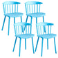 Plastic Scandinavian Armless Chair Windsor Back Indoor-Outdoor Chair Light Blue 4 Piece Set Clearhalo 'Dining Chairs' 'Dining Tables & Seating' 'dining_chair' 'furn' 'furn_dining_chair' 'Furniture' 'furniture_dining_chair' 'Kitchen & Dining Furniture' 5044070