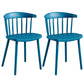 Plastic Scandinavian Armless Chair Windsor Back Indoor-Outdoor Chair Lake Blue 2 Piece Set Clearhalo 'Dining Chairs' 'Dining Tables & Seating' 'dining_chair' 'furn' 'furn_dining_chair' 'Furniture' 'furniture_dining_chair' 'Kitchen & Dining Furniture' 5044072