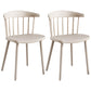Plastic Scandinavian Armless Chair Windsor Back Indoor-Outdoor Chair Light Coffee 2 Piece Set Clearhalo 'Dining Chairs' 'Dining Tables & Seating' 'dining_chair' 'furn' 'furn_dining_chair' 'Furniture' 'furniture_dining_chair' 'Kitchen & Dining Furniture' 5044074