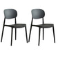 Plastic Scandinavian Armless Chair Open Back Indoor-Outdoor Chair Black 2 Piece Set Clearhalo 'Dining Chairs' 'Dining Tables & Seating' 'dining_chair' 'furn' 'furn_dining_chair' 'Furniture' 'furniture_dining_chair' 'Kitchen & Dining Furniture' 5044080
