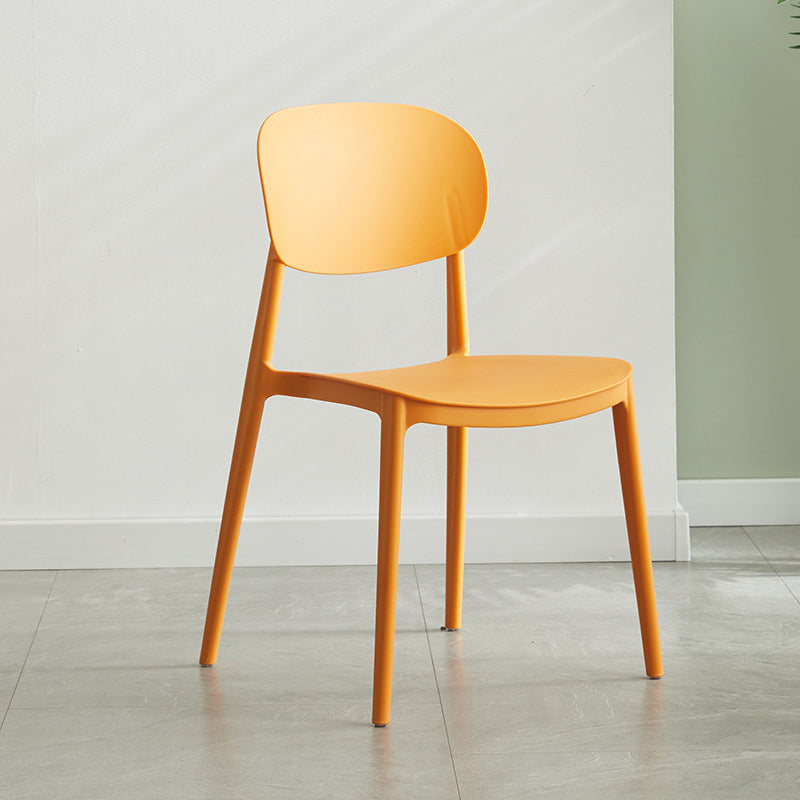 Plastic Scandinavian Armless Chair Open Back Indoor-Outdoor Chair Clearhalo 'Dining Chairs' 'Dining Tables & Seating' 'dining_chair' 'furn' 'furn_dining_chair' 'Furniture' 'furniture_dining_chair' 'Kitchen & Dining Furniture' 5044084