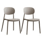 Plastic Scandinavian Armless Chair Open Back Indoor-Outdoor Chair Grey 2 Piece Set Clearhalo 'Dining Chairs' 'Dining Tables & Seating' 'dining_chair' 'furn' 'furn_dining_chair' 'Furniture' 'furniture_dining_chair' 'Kitchen & Dining Furniture' 5044085
