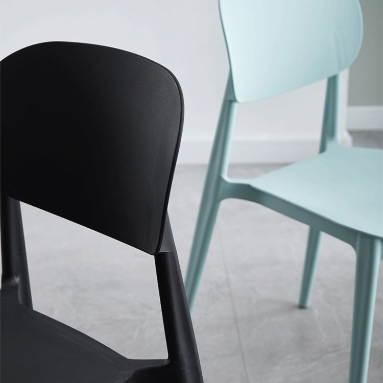 Plastic Scandinavian Armless Chair Open Back Indoor-Outdoor Chair Clearhalo 'Dining Chairs' 'Dining Tables & Seating' 'dining_chair' 'furn' 'furn_dining_chair' 'Furniture' 'furniture_dining_chair' 'Kitchen & Dining Furniture' 5044093