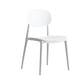 Plastic Scandinavian Armless Chair Open Back Indoor-Outdoor Chair White 1 Piece Clearhalo 'Dining Chairs' 'Dining Tables & Seating' 'dining_chair' 'furn' 'furn_dining_chair' 'Furniture' 'furniture_dining_chair' 'Kitchen & Dining Furniture' 5044096