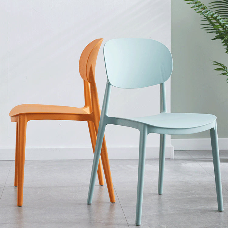 Plastic Scandinavian Armless Chair Open Back Indoor-Outdoor Chair Clearhalo 'Dining Chairs' 'Dining Tables & Seating' 'dining_chair' 'furn' 'furn_dining_chair' 'Furniture' 'furniture_dining_chair' 'Kitchen & Dining Furniture' 5044098