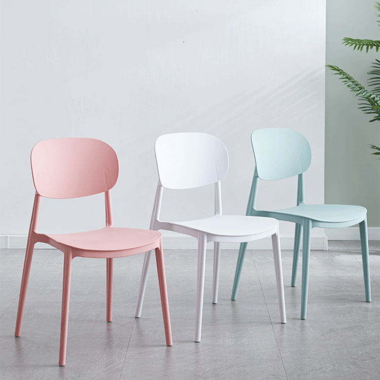 Plastic Scandinavian Armless Chair Open Back Indoor-Outdoor Chair Clearhalo 'Dining Chairs' 'Dining Tables & Seating' 'dining_chair' 'furn' 'furn_dining_chair' 'Furniture' 'furniture_dining_chair' 'Kitchen & Dining Furniture' 5044100