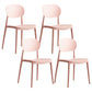 Plastic Scandinavian Armless Chair Open Back Indoor-Outdoor Chair Pink 4 Piece Set Clearhalo 'Dining Chairs' 'Dining Tables & Seating' 'dining_chair' 'furn' 'furn_dining_chair' 'Furniture' 'furniture_dining_chair' 'Kitchen & Dining Furniture' 5044105