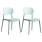 Plastic Scandinavian Armless Chair Open Back Indoor-Outdoor Chair Green 2 Piece Set Clearhalo 'Dining Chairs' 'Dining Tables & Seating' 'dining_chair' 'furn' 'furn_dining_chair' 'Furniture' 'furniture_dining_chair' 'Kitchen & Dining Furniture' 5044114