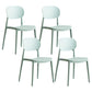 Plastic Scandinavian Armless Chair Open Back Indoor-Outdoor Chair Green 4 Piece Set Clearhalo 'Dining Chairs' 'Dining Tables & Seating' 'dining_chair' 'furn' 'furn_dining_chair' 'Furniture' 'furniture_dining_chair' 'Kitchen & Dining Furniture' 5044115
