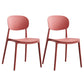 Plastic Scandinavian Armless Chair Open Back Indoor-Outdoor Chair Burgundy 2 Piece Set Clearhalo 'Dining Chairs' 'Dining Tables & Seating' 'dining_chair' 'furn' 'furn_dining_chair' 'Furniture' 'furniture_dining_chair' 'Kitchen & Dining Furniture' 5044117
