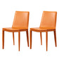 Modern Style Side Chair Faux Leather Solid Back Dining Chair for Home Orange 2 Piece Set Clearhalo 'Dining Chairs' 'Dining Tables & Seating' 'dining_chair' 'furn' 'furn_dining_chair' 'Furniture' 'furniture_dining_chair' 'Kitchen & Dining Furniture' 5044131