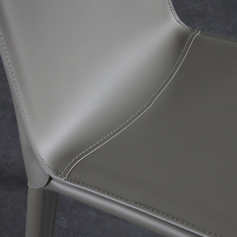Modern Style Side Chair Faux Leather Solid Back Dining Chair for Home Clearhalo 'Dining Chairs' 'Dining Tables & Seating' 'dining_chair' 'furn' 'furn_dining_chair' 'Furniture' 'furniture_dining_chair' 'Kitchen & Dining Furniture' 5044137