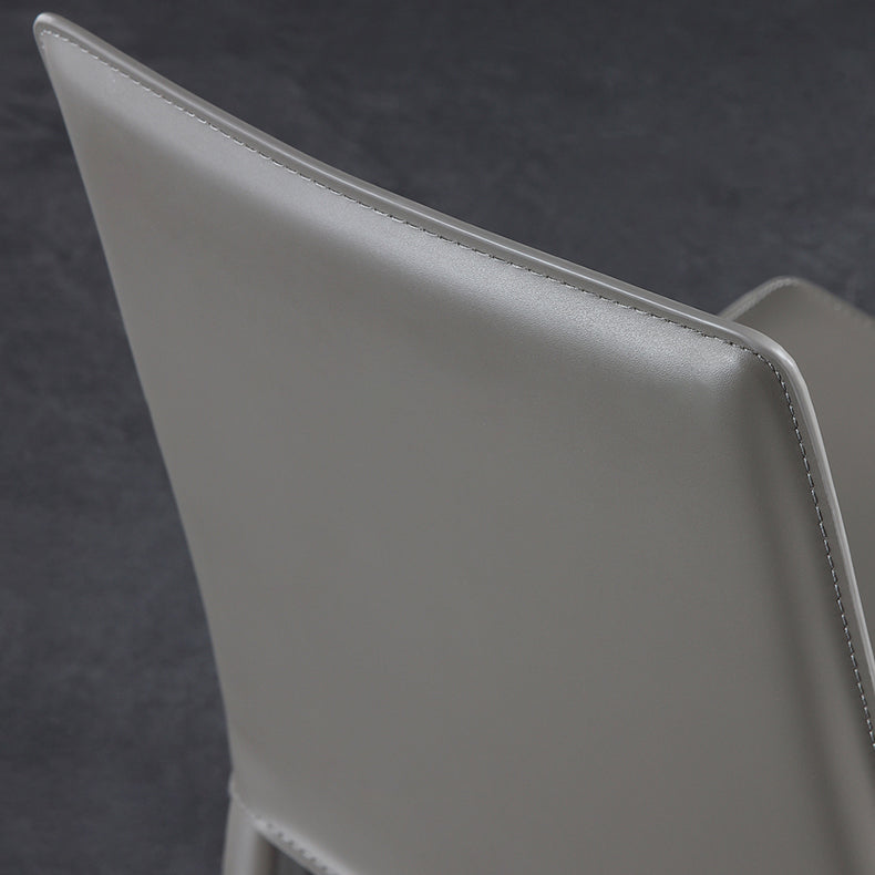 Modern Style Side Chair Faux Leather Solid Back Dining Chair for Home Clearhalo 'Dining Chairs' 'Dining Tables & Seating' 'dining_chair' 'furn' 'furn_dining_chair' 'Furniture' 'furniture_dining_chair' 'Kitchen & Dining Furniture' 5044138