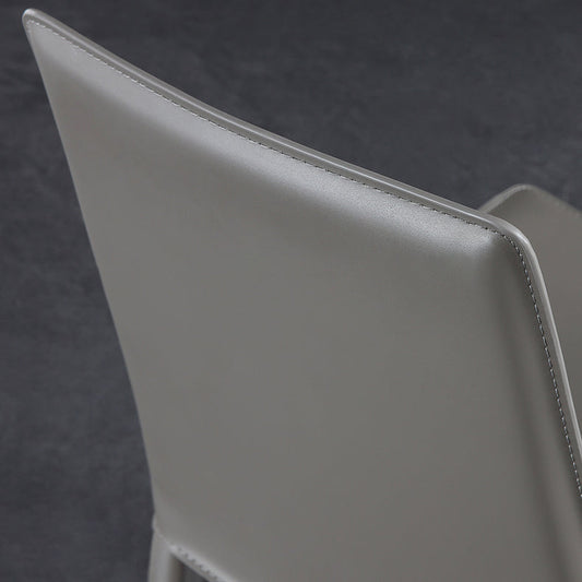 Modern Style Side Chair Faux Leather Solid Back Dining Chair for Home Clearhalo 'Dining Chairs' 'Dining Tables & Seating' 'dining_chair' 'furn' 'furn_dining_chair' 'Furniture' 'furniture_dining_chair' 'Kitchen & Dining Furniture' 5044138