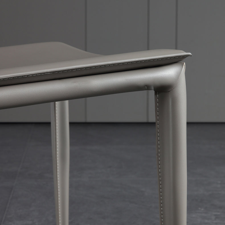 Modern Style Side Chair Faux Leather Solid Back Dining Chair for Home Clearhalo 'Dining Chairs' 'Dining Tables & Seating' 'dining_chair' 'furn' 'furn_dining_chair' 'Furniture' 'furniture_dining_chair' 'Kitchen & Dining Furniture' 5044139