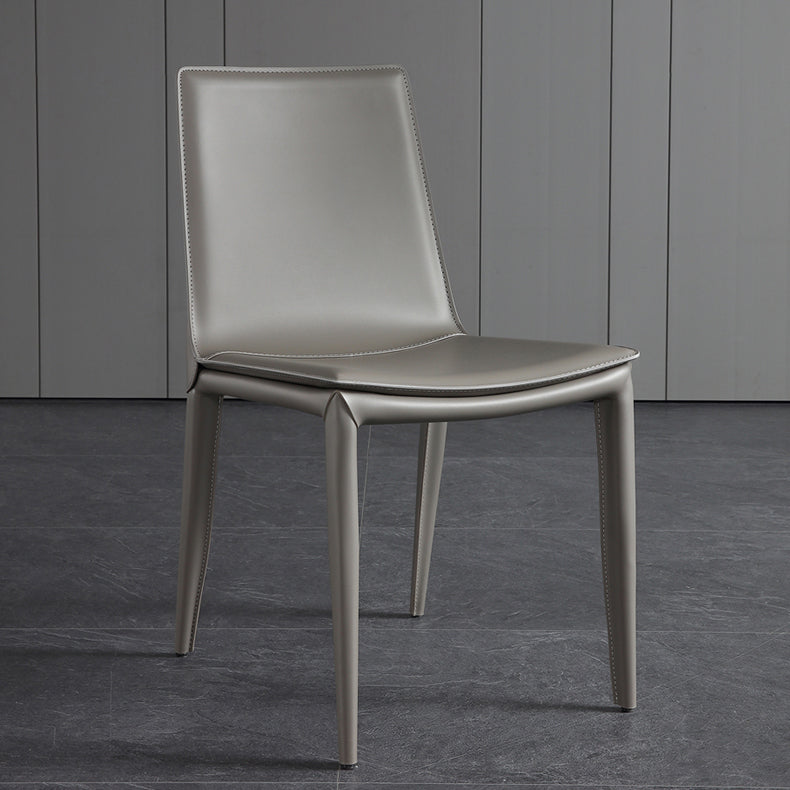 Modern Style Side Chair Faux Leather Solid Back Dining Chair for Home Clearhalo 'Dining Chairs' 'Dining Tables & Seating' 'dining_chair' 'furn' 'furn_dining_chair' 'Furniture' 'furniture_dining_chair' 'Kitchen & Dining Furniture' 5044144
