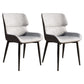 Faux Leather Modern Armless Chair Matte Finish Wingback Dining Chair Light Gray 2 Piece Set Clearhalo 'Dining Chairs' 'Dining Tables & Seating' 'dining_chair' 'furn' 'furn_dining_chair' 'Furniture' 'furniture_dining_chair' 'Kitchen & Dining Furniture' 5044151
