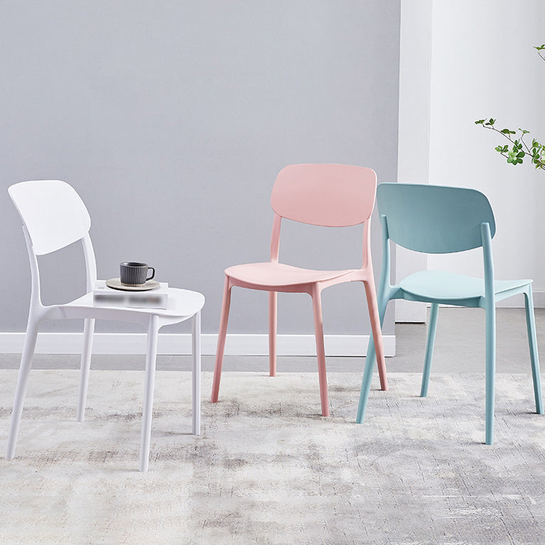 Plastic Contemporary Armless Chair Open Back Indoor-Outdoor Chair Clearhalo 'Dining Chairs' 'Dining Tables & Seating' 'dining_chair' 'Furniture' 'furniture_dining_chair' 'Kitchen & Dining Furniture' 5044166