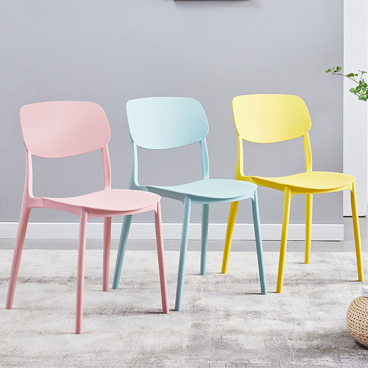 Plastic Contemporary Armless Chair Open Back Indoor-Outdoor Chair Clearhalo 'Dining Chairs' 'Dining Tables & Seating' 'dining_chair' 'Furniture' 'furniture_dining_chair' 'Kitchen & Dining Furniture' 5044173