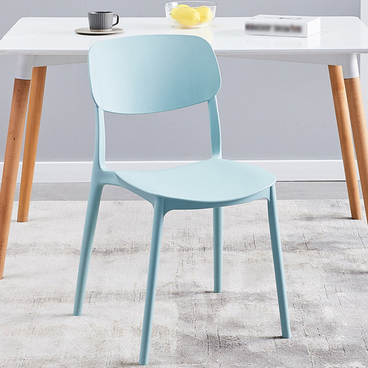 Plastic Contemporary Armless Chair Open Back Indoor-Outdoor Chair Clearhalo 'Dining Chairs' 'Dining Tables & Seating' 'dining_chair' 'Furniture' 'furniture_dining_chair' 'Kitchen & Dining Furniture' 5044186