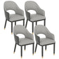 Modern Style Arm Chair Leather Open Back Indoor Dining Chair Grey 4 Piece Set Clearhalo 'Dining Chairs' 'Dining Tables & Seating' 'dining_chair' 'furn' 'furn_dining_chair' 'Furniture' 'furniture_dining_chair' 'Kitchen & Dining Furniture' 5044205