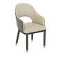 Modern Style Arm Chair Leather Open Back Indoor Dining Chair Beige 1 Piece Clearhalo 'Dining Chairs' 'Dining Tables & Seating' 'dining_chair' 'furn' 'furn_dining_chair' 'Furniture' 'furniture_dining_chair' 'Kitchen & Dining Furniture' 5044206