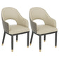 Modern Style Arm Chair Leather Open Back Indoor Dining Chair Beige 2 Piece Set Clearhalo 'Dining Chairs' 'Dining Tables & Seating' 'dining_chair' 'furn' 'furn_dining_chair' 'Furniture' 'furniture_dining_chair' 'Kitchen & Dining Furniture' 5044209