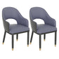 Modern Style Arm Chair Leather Open Back Indoor Dining Chair Blue 2 Piece Set Clearhalo 'Dining Chairs' 'Dining Tables & Seating' 'dining_chair' 'furn' 'furn_dining_chair' 'Furniture' 'furniture_dining_chair' 'Kitchen & Dining Furniture' 5044215