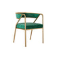 Glam Style Dining Arm Chair Upholstered Open Back Dining Chair Green 1 Piece Clearhalo 'Dining Chairs' 'Dining Tables & Seating' 'dining_chair' 'furn' 'furn_dining_chair' 'Furniture' 'furniture_dining_chair' 'Kitchen & Dining Furniture' 5044247