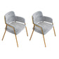 Glam Style Dining Arm Chair Upholstered Open Back Dining Chair for Indoor Light Gray 2 Piece Set Clearhalo 'Dining Chairs' 'Dining Tables & Seating' 'dining_chair' 'furn' 'furn_dining_chair' 'Furniture' 'furniture_dining_chair' 'Kitchen & Dining Furniture' 5044256