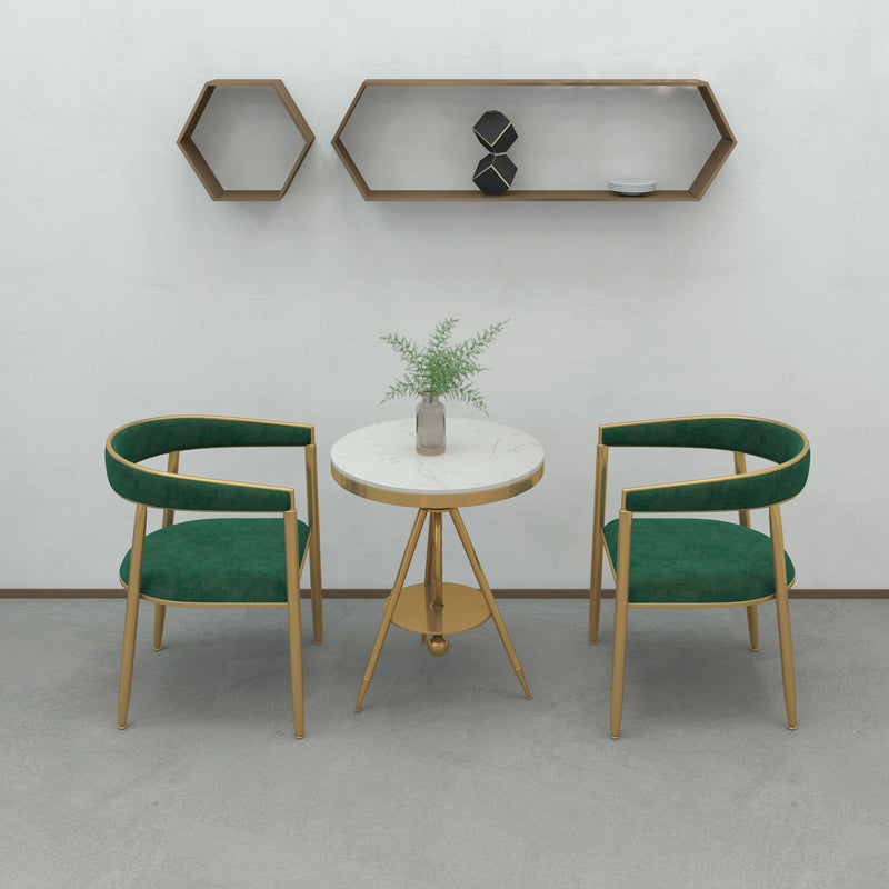 Glam Style Dining Arm Chair Upholstered Open Back Dining Chair for Indoor Clearhalo 'Dining Chairs' 'Dining Tables & Seating' 'dining_chair' 'furn' 'furn_dining_chair' 'Furniture' 'furniture_dining_chair' 'Kitchen & Dining Furniture' 5044258