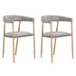 Glam Style Dining Arm Chair Upholstered Open Back Dining Chair for Indoor Grey 2 Piece Set Clearhalo 'Dining Chairs' 'Dining Tables & Seating' 'dining_chair' 'furn' 'furn_dining_chair' 'Furniture' 'furniture_dining_chair' 'Kitchen & Dining Furniture' 5044263