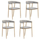Glam Style Dining Arm Chair Upholstered Open Back Dining Chair for Indoor Grey 4 Piece Set Clearhalo 'Dining Chairs' 'Dining Tables & Seating' 'dining_chair' 'furn' 'furn_dining_chair' 'Furniture' 'furniture_dining_chair' 'Kitchen & Dining Furniture' 5044264