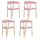 Glam Style Dining Arm Chair Upholstered Open Back Dining Chair for Indoor Pink 4 Piece Set Clearhalo 'Dining Chairs' 'Dining Tables & Seating' 'dining_chair' 'furn' 'furn_dining_chair' 'Furniture' 'furniture_dining_chair' 'Kitchen & Dining Furniture' 5044270