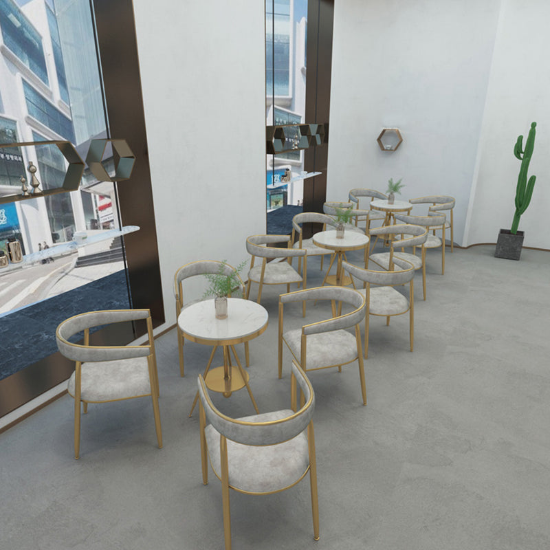 Glam Style Dining Arm Chair Upholstered Open Back Dining Chair for Indoor Clearhalo 'Dining Chairs' 'Dining Tables & Seating' 'dining_chair' 'furn' 'furn_dining_chair' 'Furniture' 'furniture_dining_chair' 'Kitchen & Dining Furniture' 5044273