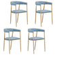 Glam Style Dining Arm Chair Upholstered Open Back Dining Chair for Indoor Blue 4 Piece Set Clearhalo 'Dining Chairs' 'Dining Tables & Seating' 'dining_chair' 'furn' 'furn_dining_chair' 'Furniture' 'furniture_dining_chair' 'Kitchen & Dining Furniture' 5044276
